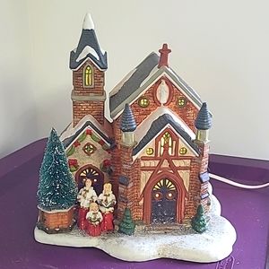 Lemax style Christmas village  church